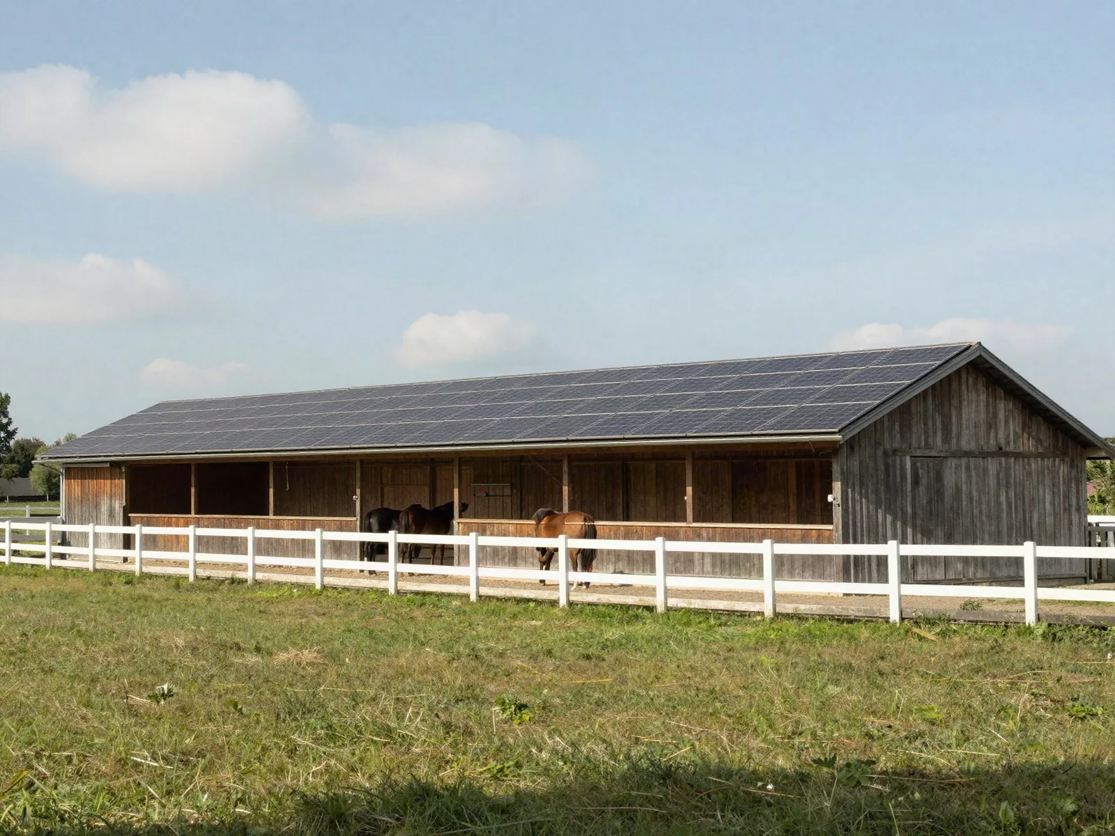 Elektriker Verden – Anlage anmelden Elektriker Verden: Photovoltaik auf dem Dach einer Reithalle